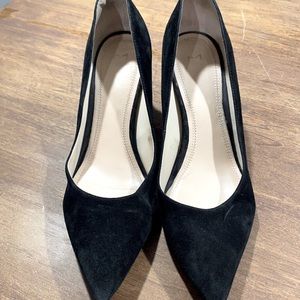 ZALA BLOCK HEEL POINTY TOE PUMP Black, Size 9.5